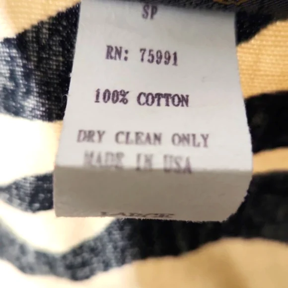 VTG Painted Pony Zebra Print Button Up 100% Cotton Blazer EUC!! Size Large - Picture 9 of 10